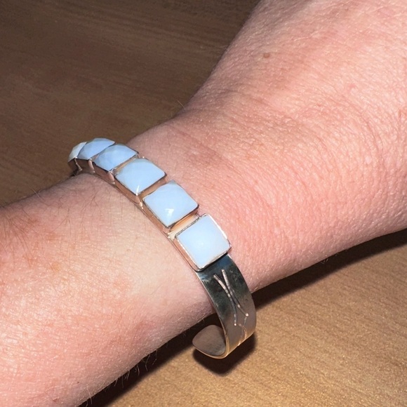 Multistone sterling silver cuff bracelet by Jay King - Picture 7 of 13